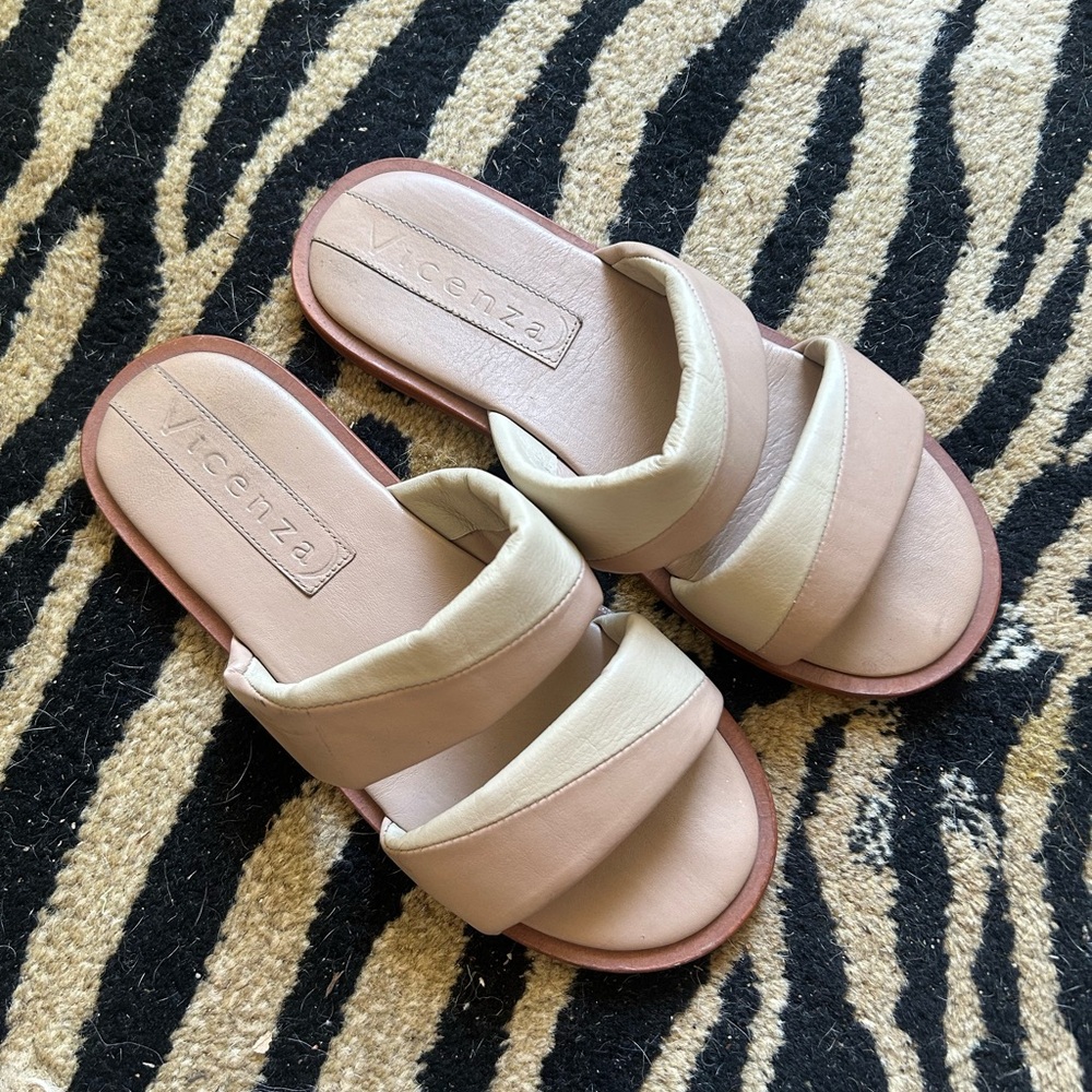 Free People Vicenza Leather Slide Sandals